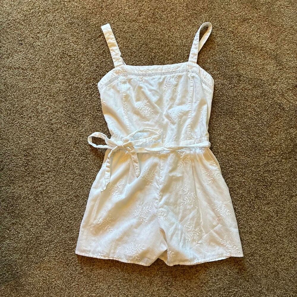 Hollister-co Women's White Playsuit-romper